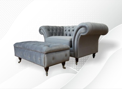 Дизайн кожаного дивана Chesterfield из ткани, кресло 1,5-местное, обивочные диваны, лаунж-клуб Новые